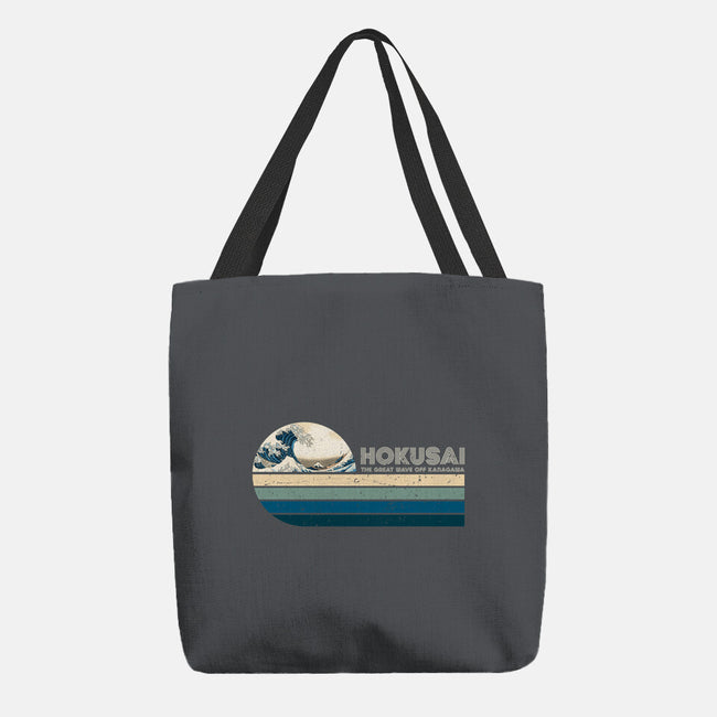 Retro Hokusai-None-Basic Tote-Bag-DrMonekers