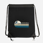 Retro Hokusai-None-Drawstring-Bag-DrMonekers