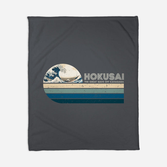 Retro Hokusai-None-Fleece-Blanket-DrMonekers