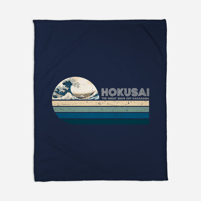 Retro Hokusai-None-Fleece-Blanket-DrMonekers