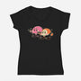 Puff Fiction-Womens-V-Neck-Tee-naomori