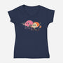 Puff Fiction-Womens-V-Neck-Tee-naomori