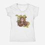 Celestial Virgo-Womens-V-Neck-Tee-OnlyColorsDesigns