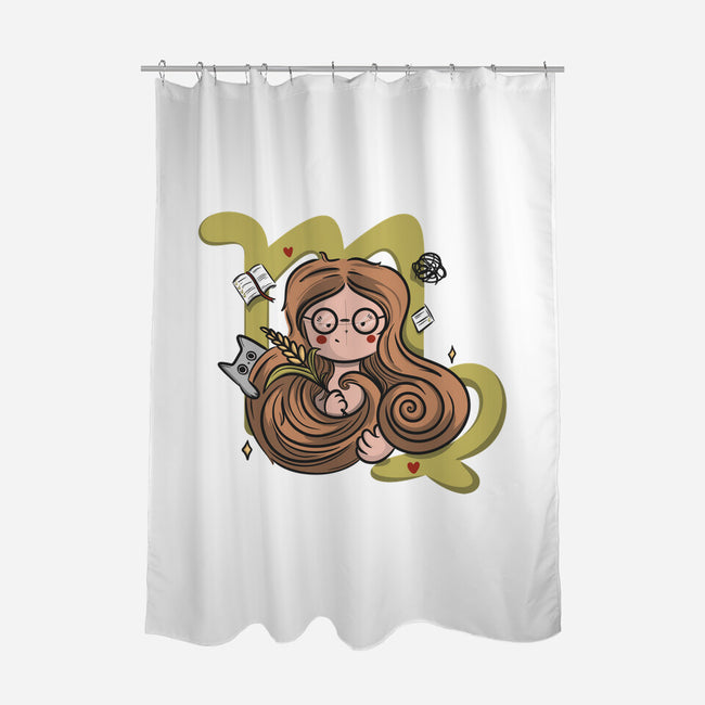 Celestial Virgo-None-Polyester-Shower Curtain-OnlyColorsDesigns