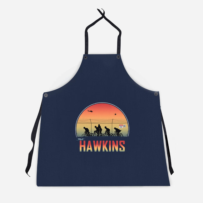 Hawkins Keep Back-Unisex-Kitchen-Apron-alfbocreative