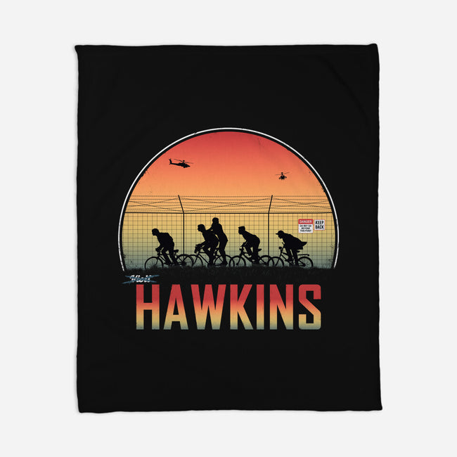 Hawkins Keep Back-None-Fleece-Blanket-alfbocreative