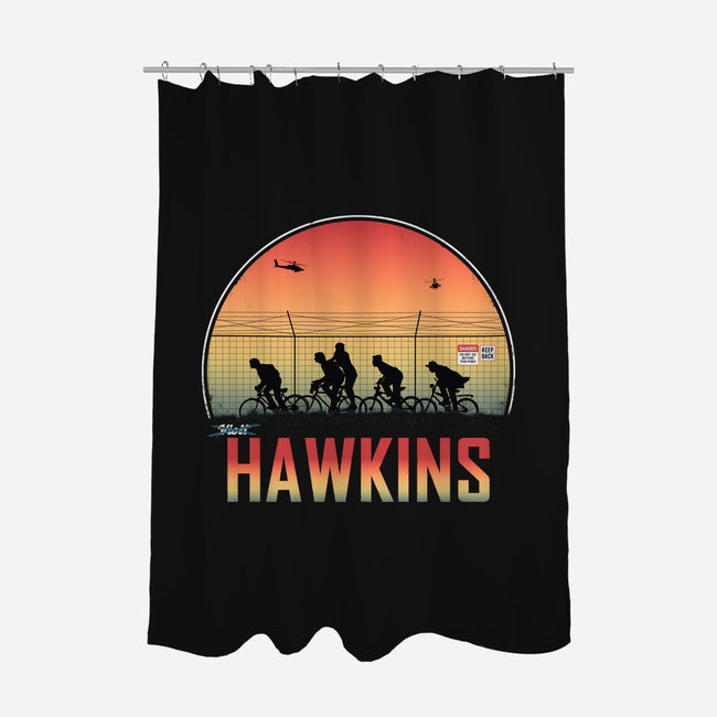 Hawkins Keep Back-None-Polyester-Shower Curtain-alfbocreative