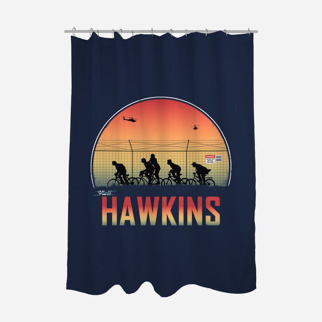 Hawkins Keep Back-None-Polyester-Shower Curtain-alfbocreative