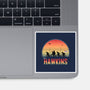 Hawkins Keep Back-None-Glossy-Sticker-alfbocreative