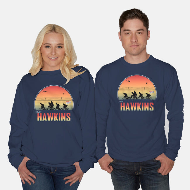 Hawkins Keep Back-Unisex-Crew Neck-Sweatshirt-alfbocreative