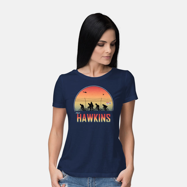 Hawkins Keep Back-Womens-Basic-Tee-alfbocreative