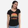 Hawkins Keep Back-Womens-V-Neck-Tee-alfbocreative