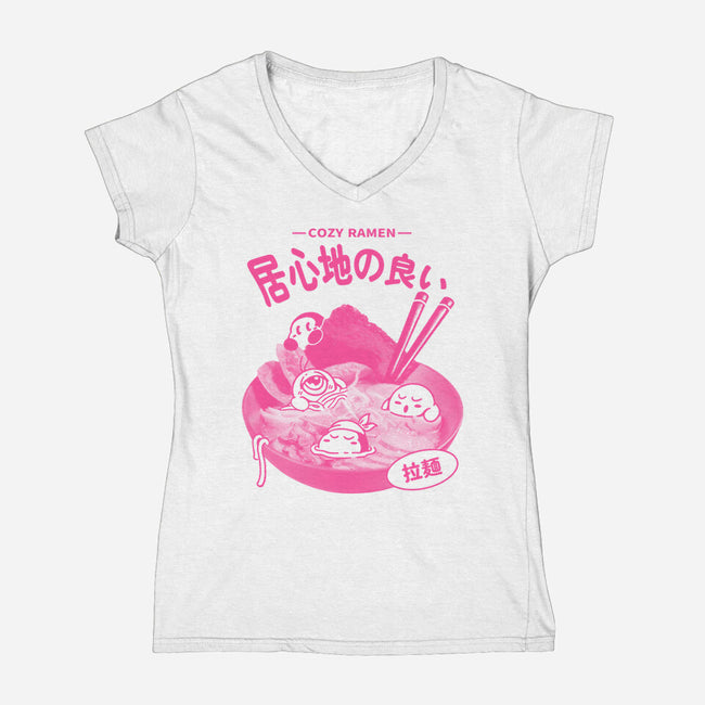 Cozy Ramen-Womens-V-Neck-Tee-Henrique Torres