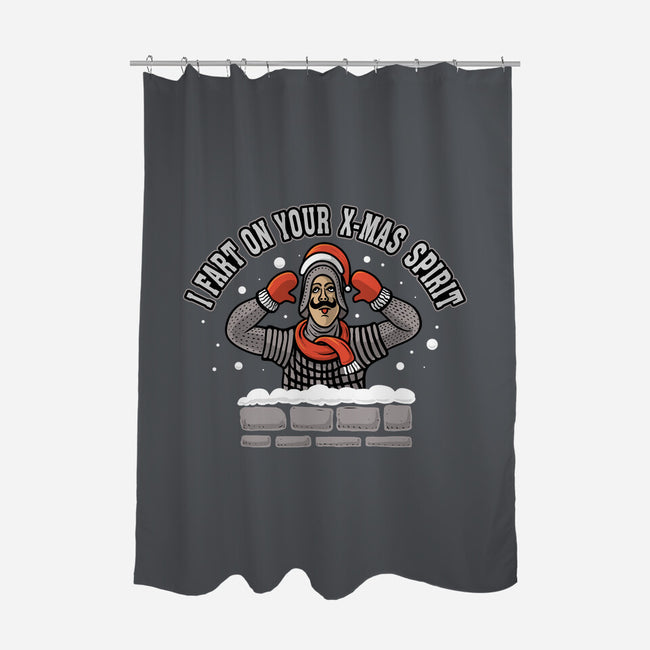 Knight Christmas Spirit-None-Polyester-Shower Curtain-erion_designs