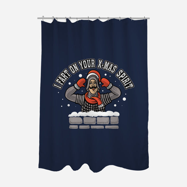 Knight Christmas Spirit-None-Polyester-Shower Curtain-erion_designs