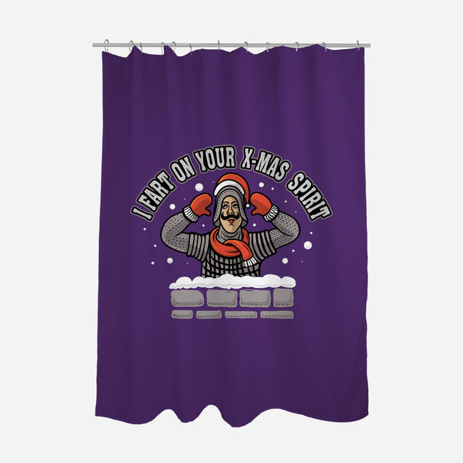 Knight Christmas Spirit-None-Polyester-Shower Curtain-erion_designs