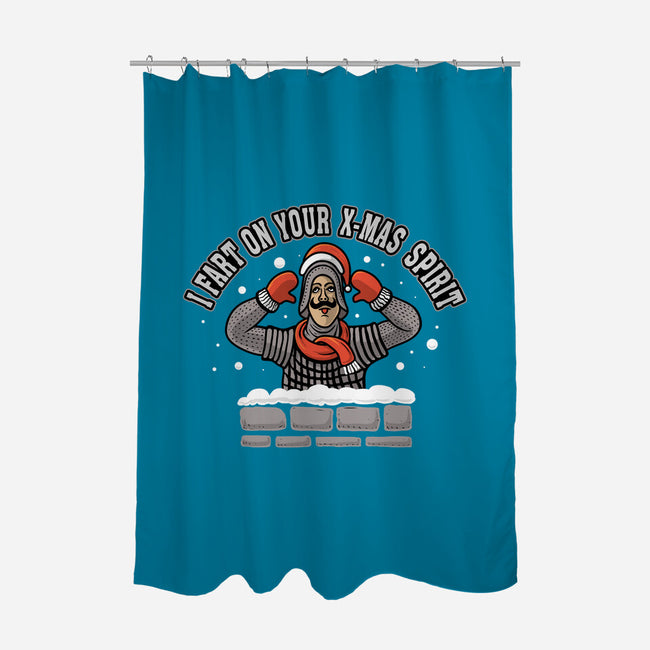 Knight Christmas Spirit-None-Polyester-Shower Curtain-erion_designs