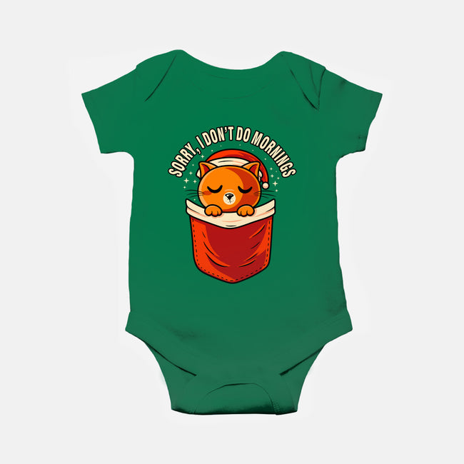 I Don’t Do Mornings-Baby-Basic-Onesie-erion_designs