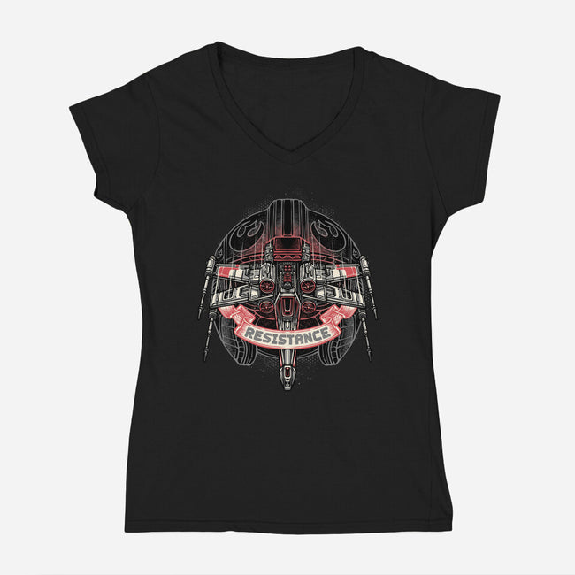 The Spark Of Rebellion-Womens-V-Neck-Tee-glitchygorilla