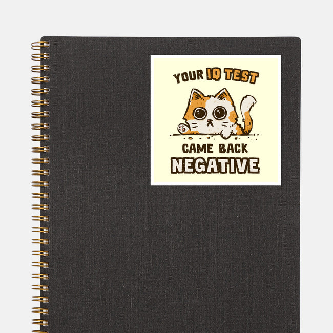 IQ Test Results-None-Glossy-Sticker-kg07