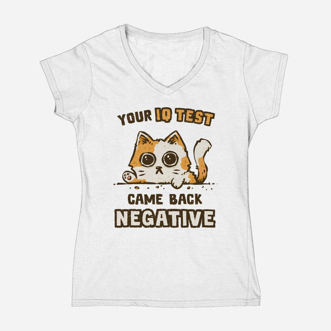 IQ Test Results-Womens-V-Neck-Tee-kg07