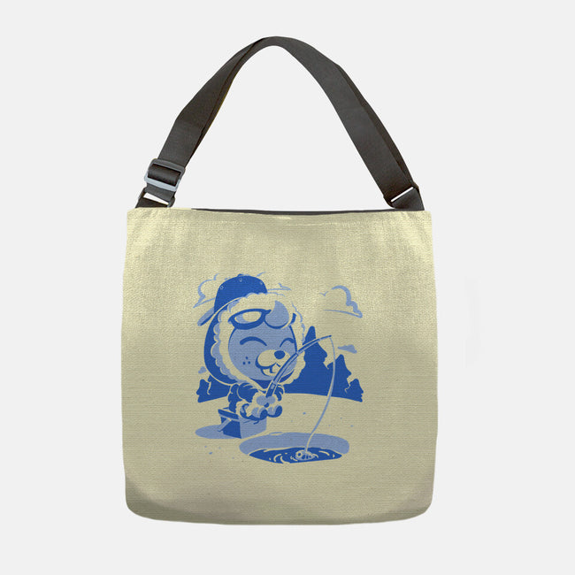 Winter Fishing-None-Adjustable Tote-Bag-estudiofitas