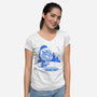 Winter Fishing-Womens-V-Neck-Tee-estudiofitas