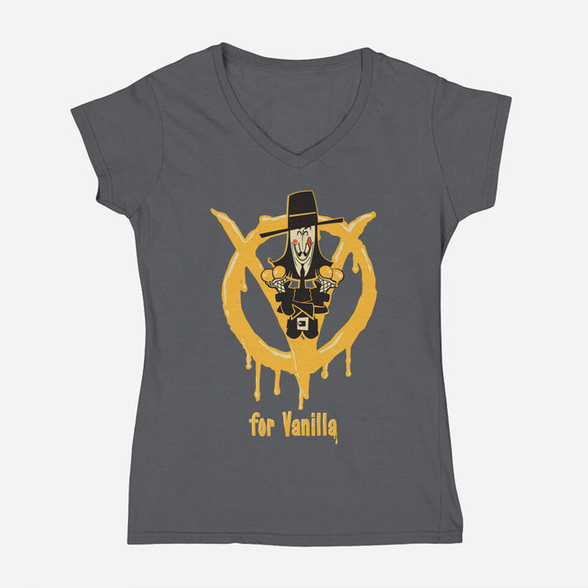 V For Vanilla-Womens-V-Neck-Tee-Fritsch