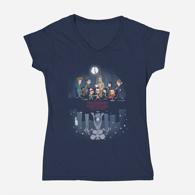 Stranger Stuff-Womens-V-Neck-Tee-Fritsch