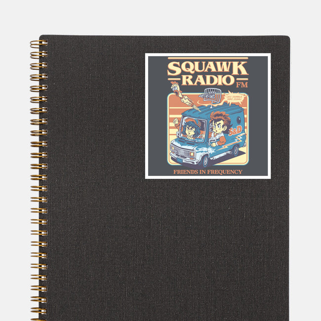 Squawk Radio FM-None-Glossy-Sticker-The Rawbot