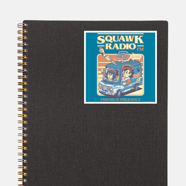 Squawk Radio FM-None-Glossy-Sticker-The Rawbot
