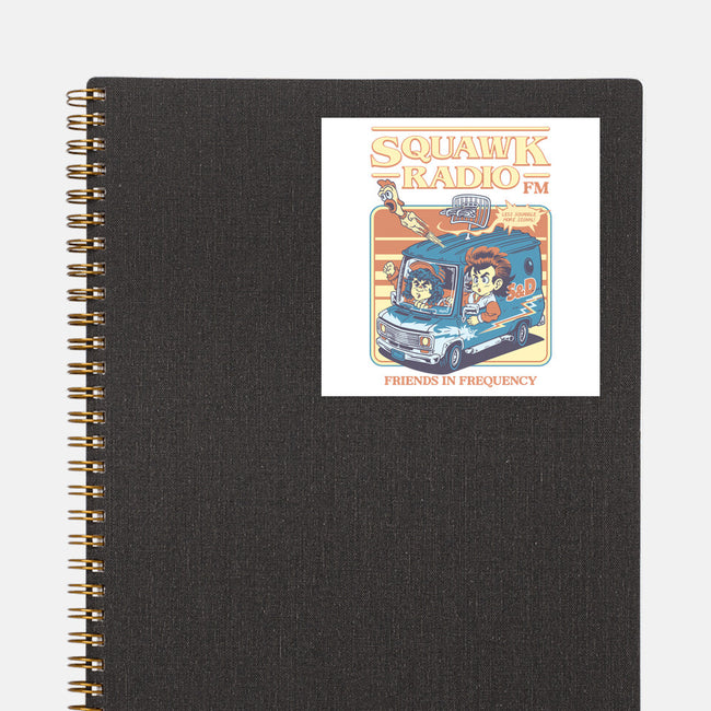 Squawk Radio FM-None-Glossy-Sticker-The Rawbot