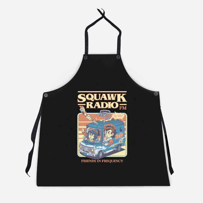 Squawk Radio FM-Unisex-Kitchen-Apron-The Rawbot
