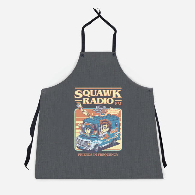 Squawk Radio FM-Unisex-Kitchen-Apron-The Rawbot