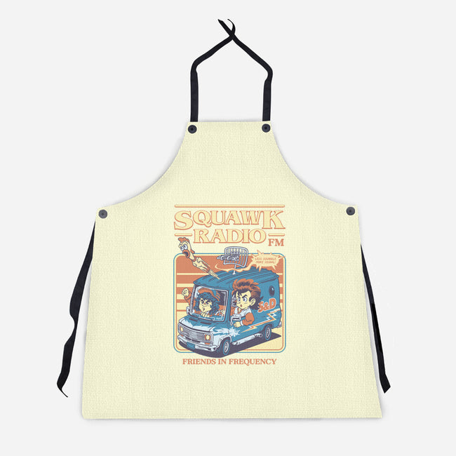 Squawk Radio FM-Unisex-Kitchen-Apron-The Rawbot
