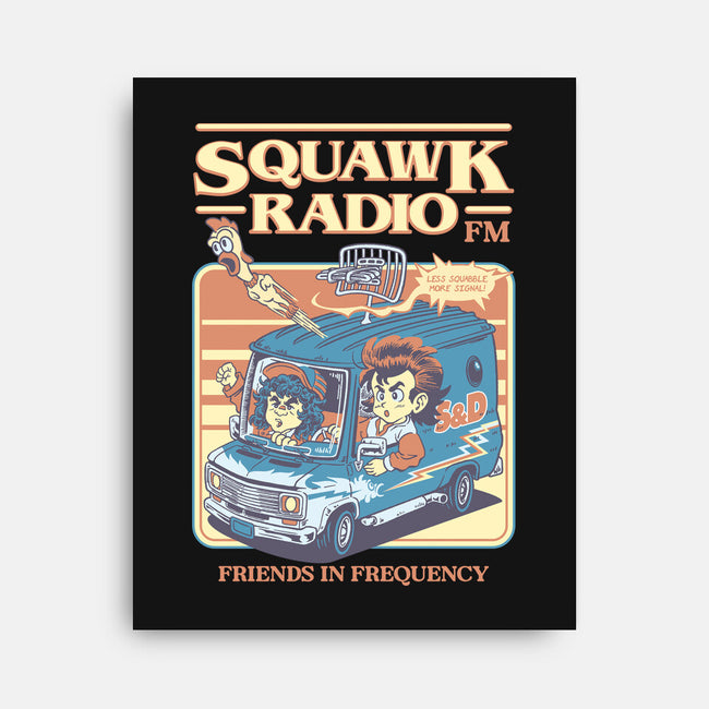 Squawk Radio FM-None-Stretched-Canvas-The Rawbot