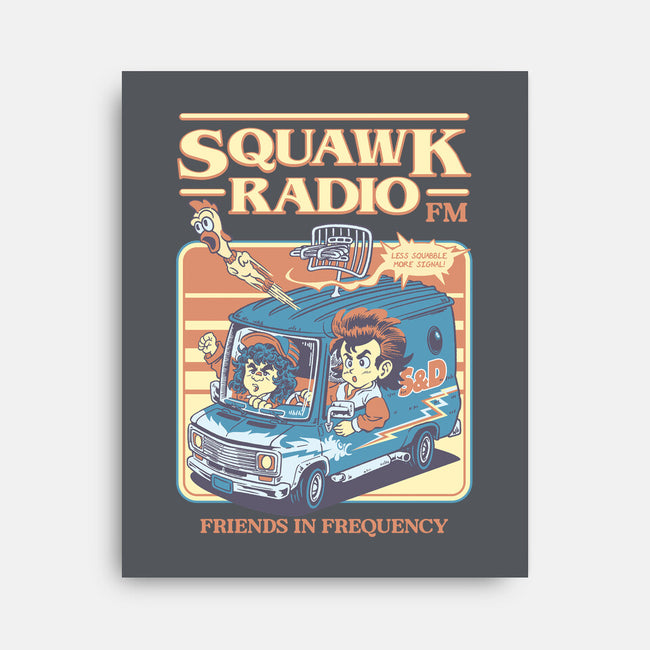 Squawk Radio FM-None-Stretched-Canvas-The Rawbot