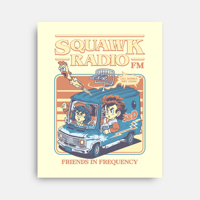 Squawk Radio FM-None-Stretched-Canvas-The Rawbot