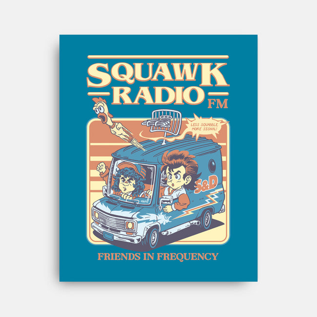 Squawk Radio FM-None-Stretched-Canvas-The Rawbot