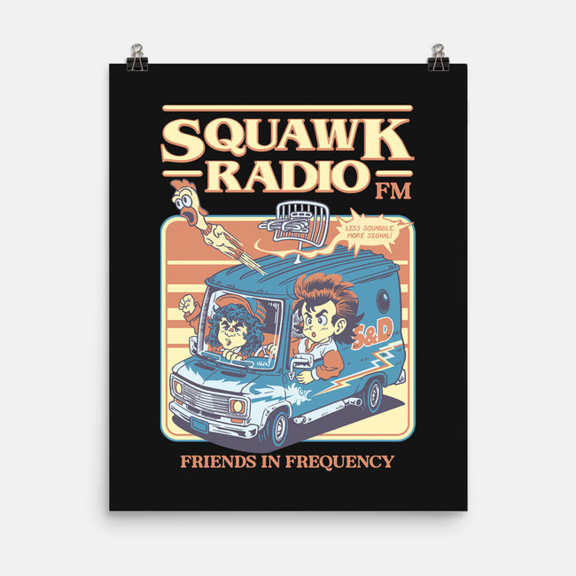 Squawk Radio FM-None-Matte-Poster-The Rawbot