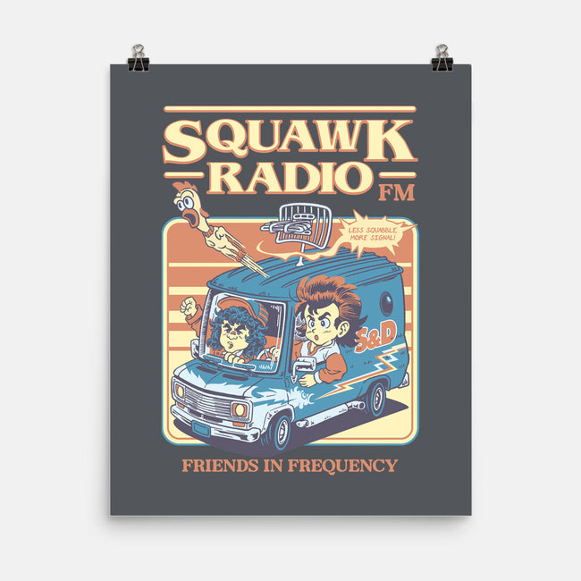 Squawk Radio FM-None-Matte-Poster-The Rawbot