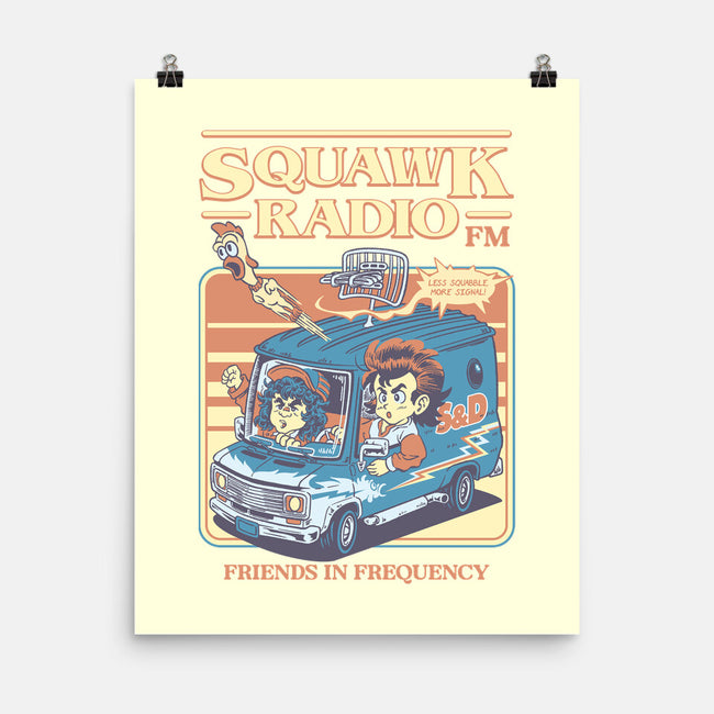 Squawk Radio FM-None-Matte-Poster-The Rawbot