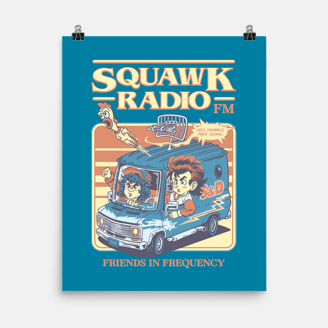 Squawk Radio FM-None-Matte-Poster-The Rawbot