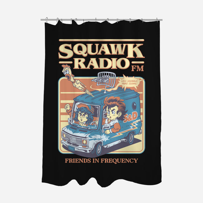 Squawk Radio FM-None-Polyester-Shower Curtain-The Rawbot