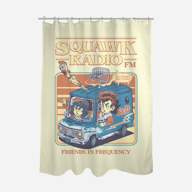 Squawk Radio FM-None-Polyester-Shower Curtain-The Rawbot