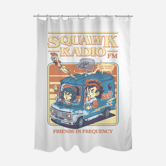 Squawk Radio FM-None-Polyester-Shower Curtain-The Rawbot