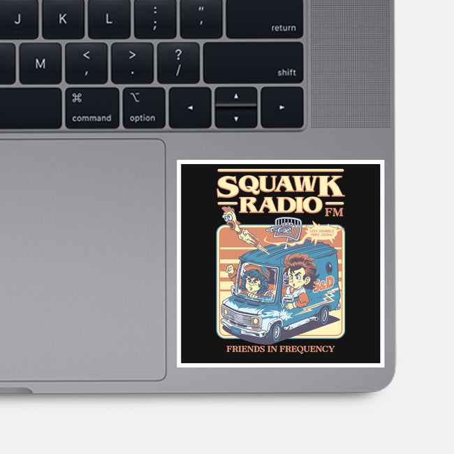 Squawk Radio FM-None-Glossy-Sticker-The Rawbot