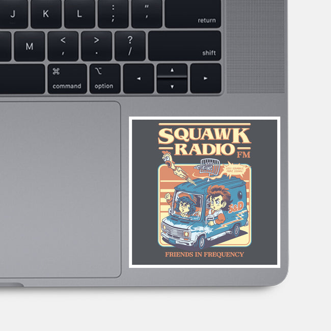 Squawk Radio FM-None-Glossy-Sticker-The Rawbot