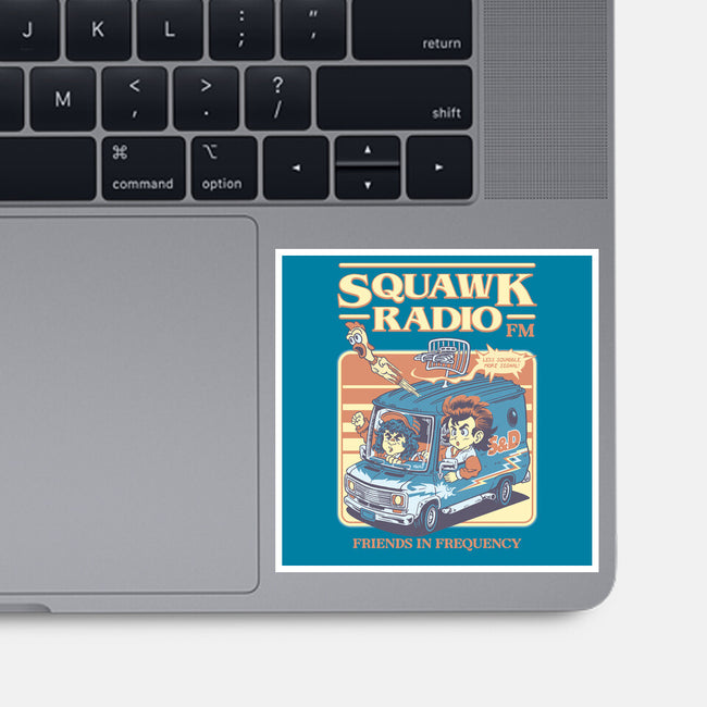 Squawk Radio FM-None-Glossy-Sticker-The Rawbot