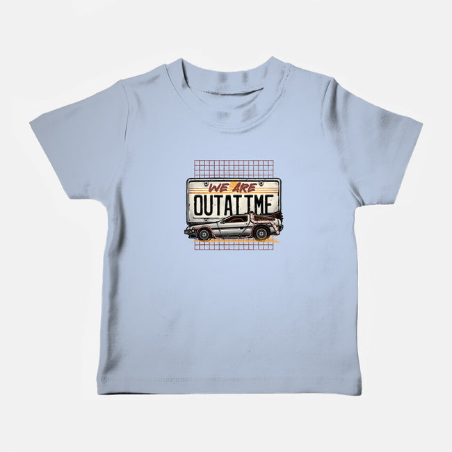 We Are Outatime-Baby-Basic-Tee-glitchygorilla